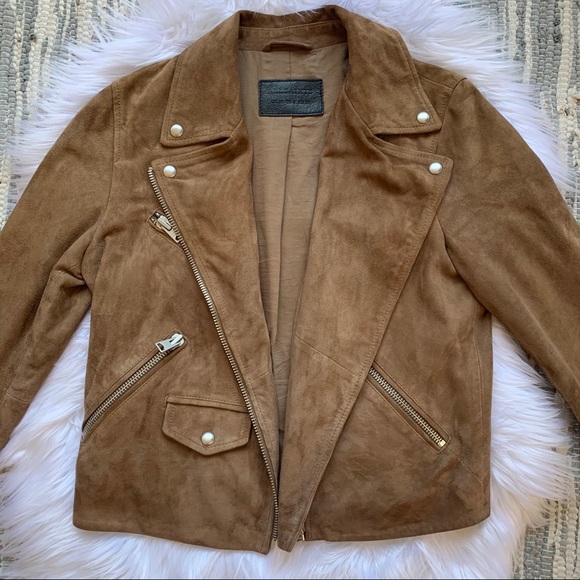 All Saints Chine Suede Jacket - Picture 5 of 15